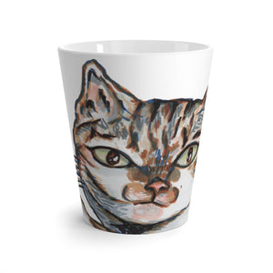 Cute Cat 12 oz Latte Mug, Peanut Meow Cat Best White Ceramic Coffee Cup, Ceramic Latte Mug, Microwave-Safe, Dishwasher-Safe Tea Coffee Cup -Printed in USA, Cat Coffee Mug, Best Cat Mugs, Great Gifts For Cat Lovers