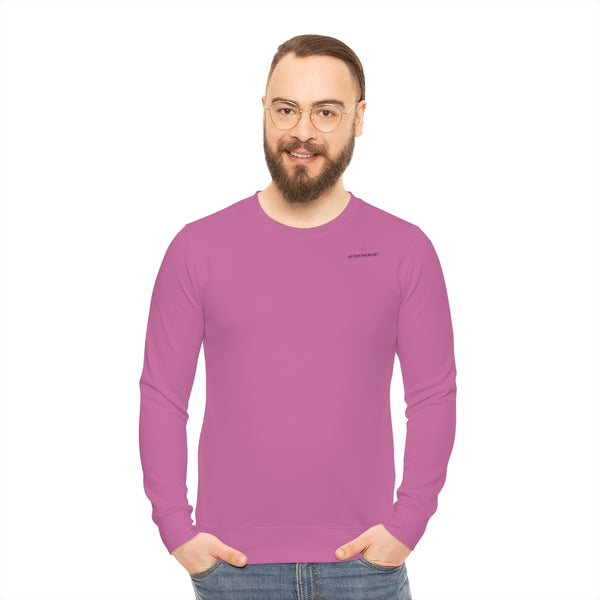 Pink Color Men's Shirt, Color Lightweight Men's Sweatshirt, Solid Color Men's Shirt