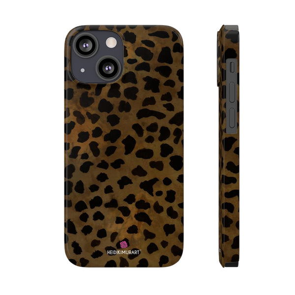 Brown Cheetah Animal Print Phone Case, Animal Print Brown Cheetah Modern Designer Case Mate Tough Phone Case For iPhones and Samsung Galaxy Devices-Printed in USA