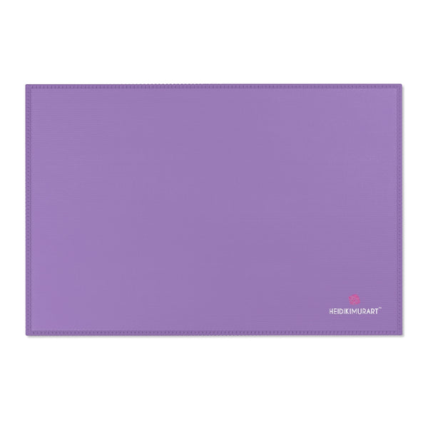 Pastel Purple Designer Area Rugs, Best Anti-Slip Indoor Solid Color Carpet For Home Office - Printed in USA
