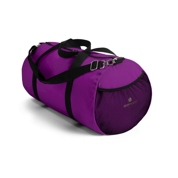Royal Purple Solid Color All Day Small Or Large Size Duffel Bag, Made in USA-Duffel Bag-Heidi Kimura Art LLC