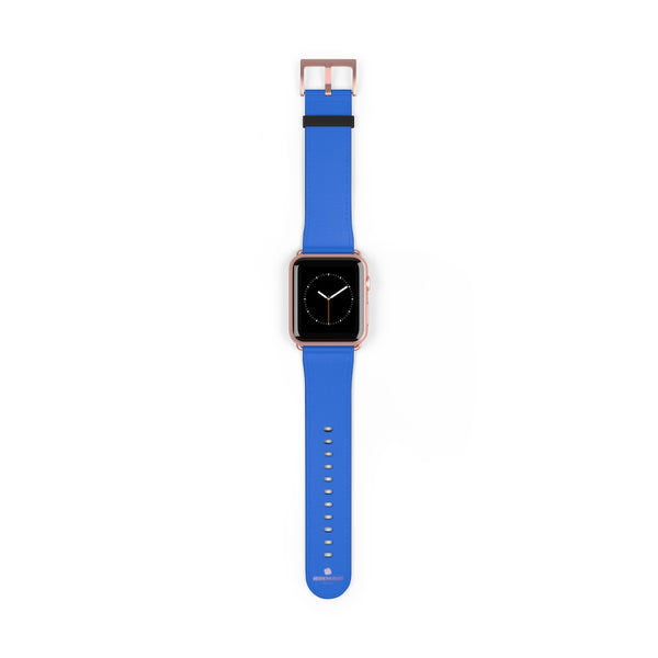 Blue Solid Color 38mm/42mm Watch Band Strap For Apple Watches- Made in USA-Watch Band-42 mm-Rose Gold Matte-Heidi Kimura Art LLC