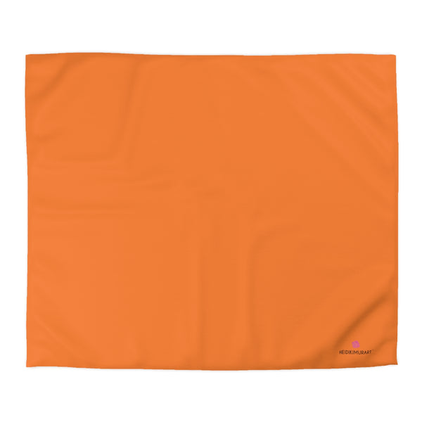 Light Orange Color Duvet Cover,  Solid Color Best Microfiber Duvet Cover