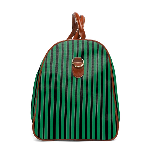 Green Stripes Waterproof Travel Bag