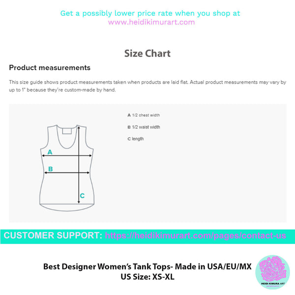 White Wavy Women's Tank Top, Waves Pattern Print Designer Soft Elastic Tank Tops For Ladies - Made in USA/EU/MX
