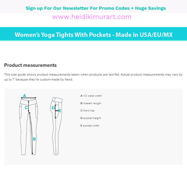White Solid Color Women's Tights, Solid Color Best Leggings With Pockets For Women - Made in USA/EU/MX