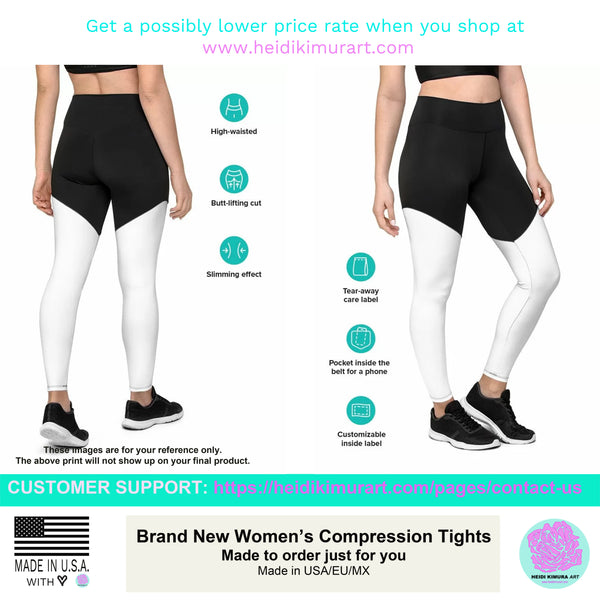 Golden Galaxy Women's Sports Leggings, Compression High Intensity High Waist Tights- Made in USA/EU (US size: XXS-3XL) Slimming, Butt-Lifting Lyca Spandex Tights For Ladies With Double Layered Belt 