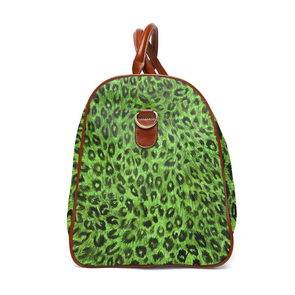 Green Leopard Waterproof Travel Bag