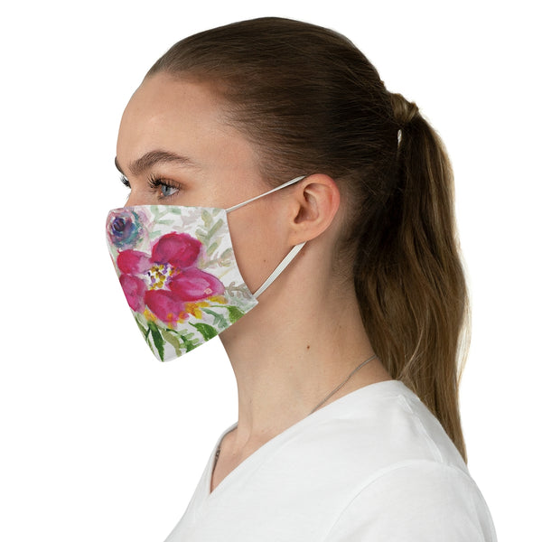 Mixed Floral Rose Print Face Mask, Adult Modern Flower Fabric Face Mask-Made in USA-Accessories-Printify-One size-Heidi Kimura Art LLC Mixed Floral Print Face Mask, Flower Elegant Designer Fashion Face Mask For Men/ Women, Designer Premium Quality Modern Polyester Fashion 7.25" x 4.63" Fabric Non-Medical Reusable Washable Chic One-Size Face Mask With 2 Layers For Adults With Elastic Loops-Made in USA