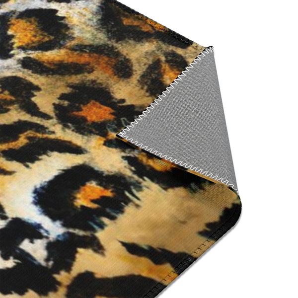 Leopard Animal Print Designer 24x36, 36x60, 48x72 inches Area Rugs - Printed in USA-Area Rug-Heidi Kimura Art LLC