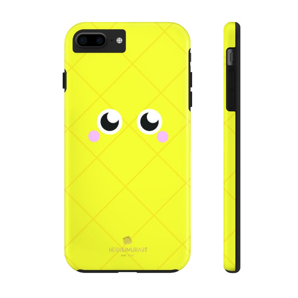 Yellow Pineapple Fruit Face Print Designer Case Mate Tough Phone Case-Made in USA - Heidikimurart Limited 