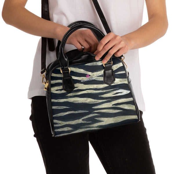 Tiger Striped Print Shoulder Handbag