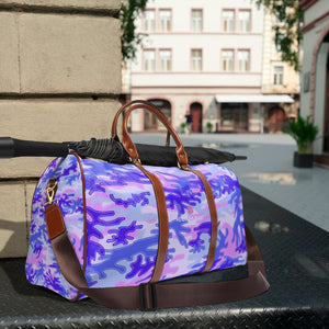 Purple Camo Waterproof Travel Bag