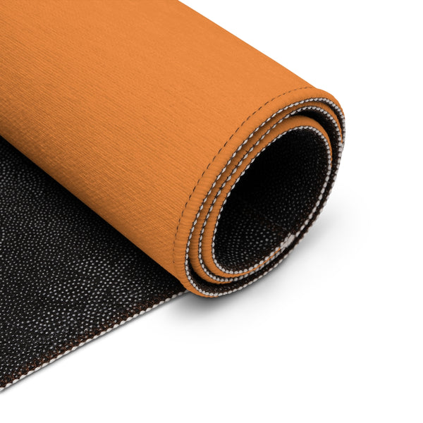 Light Orange Color Dornier Rug, Solid Color Light Orange Modern Basics Essential Premium Best Designer Durable Woven Skid-Resistant Premium Polyester Indoor Carpet Area Rug - Printed in USA (Size: 20"x32"(1'-8"x2'-8"), 35"×63"(2'-11"x5'-3"), 63"×84"(5'-3"x7'-0"))