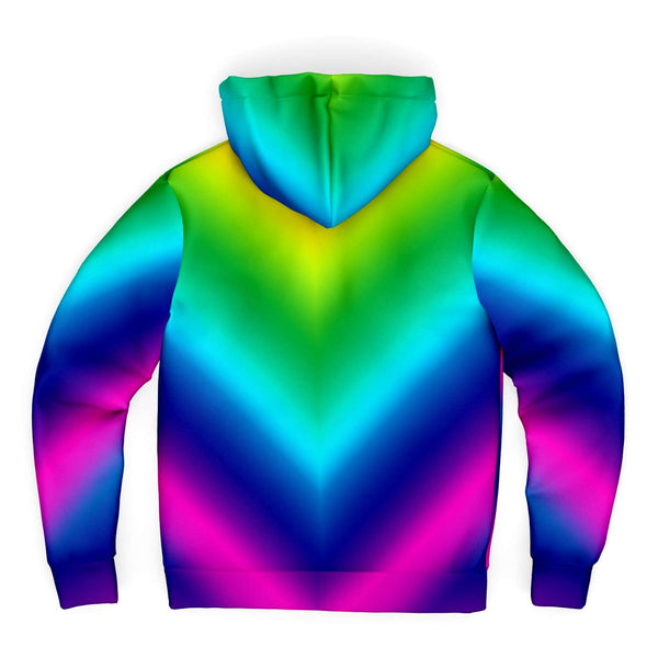 Colorful Rainbow Microfleece Hoodie-Microfleece Ziphoodie - AOP-Subliminator-Heidi Kimura Art LLC