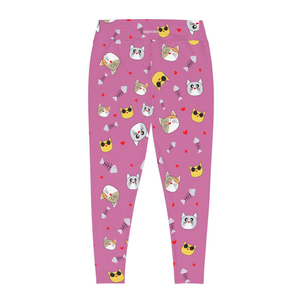 Pink Cat Lover's Tights, Best Women's Plus Size Leggings