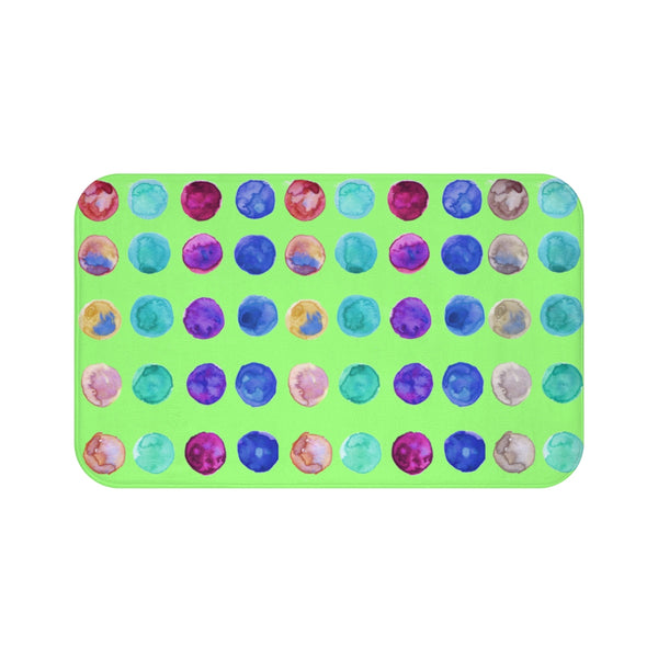 Polka Dot Colorful Dots Cute Anti-Slip Microfiber 34"x21", 24"x17" Bath Mat-Bath Mat-Large 34x21-Heidi Kimura Art LLC