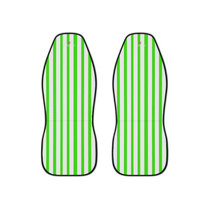 Green Striped Car Seat Covers, White and Green Vertically Striped 2-Pcs Set (48.03" × 18.50") Light Blue Stripes Car Seat Covers, Best Car Accessories Essential Premium Quality Best Soft Luxury Car Seat - 2 Pack For Your Car Seat Protection, Car Seat Protectors, Designer Car Seat Accessories, Pair of 2 Front Seat Covers, Custom Seat Covers, Luxury Car Seat Covers, Best Car Seat Covers