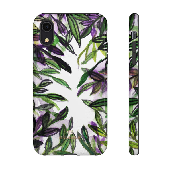 Tropical Leave Print Tough Cases, Designer Phone Case-Made in USA-Phone Case-Printify-iPhone XR-Glossy-Heidi Kimura Art LLC