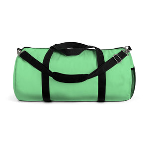 Pastel Mint Green Solid Color All Day Small Or Large Size Duffel Bag, Made in USA-Duffel Bag-Small-Heidi Kimura Art LLC