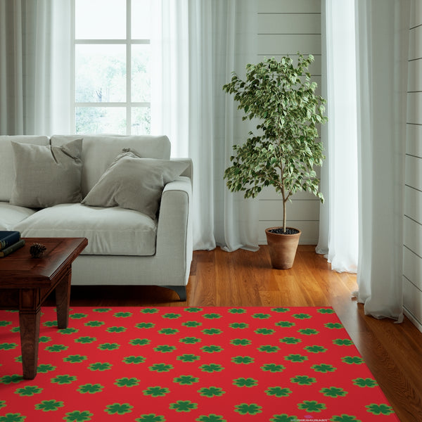 Red Green Clover Dornier Rug