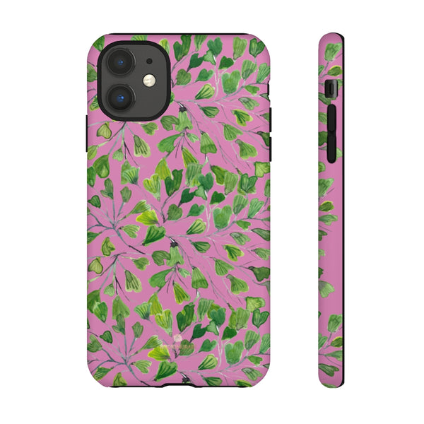 Blue Maidenhair Fern Tough Cases, Green Leaf Print Phone Case-Made in USA-Phone Case-Printify-iPhone 11-Matte-Heidi Kimura Art LLC