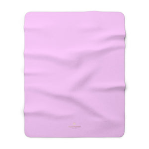 Light Pink Solid Color Print Designer Cozy Sherpa Fleece Blanket-Made in USA-Blanket-60" x 80"-Heidi Kimura Art LLC