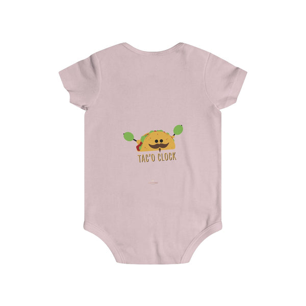 Taco Lover Cute Infant Rip Snap Tee Regular Fit Soft Cotton Baby Bodysuits -Made in USA-Infant Short Sleeve Bodysuit-Heidi Kimura Art LLC