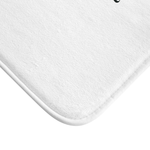 White "Giving Up, It's Not Me" Inspirational Quote Microfiber Bath Mat- Printed in USA-Bath Mat-Heidi Kimura Art LLC