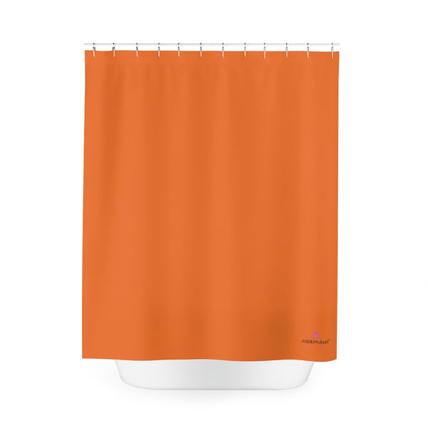 Bright Orange Polyester Shower Curtain