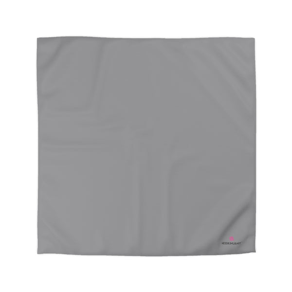Ash Grey Color Duvet Cover,  Solid Color Best Microfiber Duvet Cover
