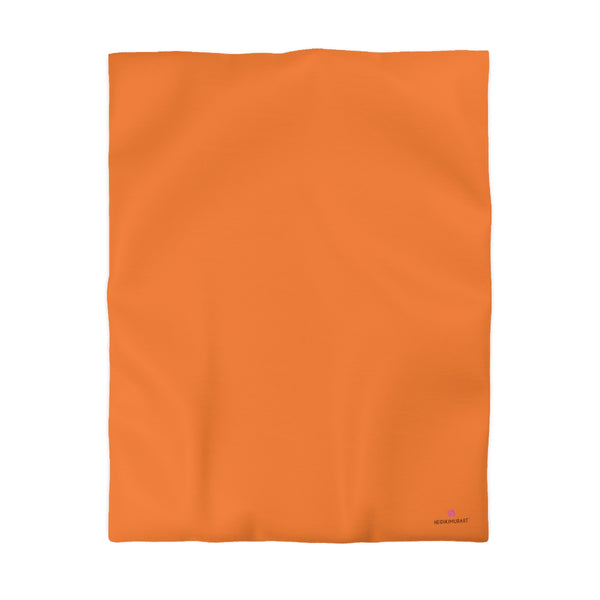 Light Orange Color Duvet Cover,  Solid Color Best Microfiber Duvet Cover