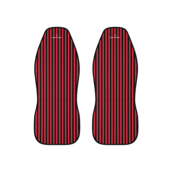 Red Striped Car Seat Covers, Red and Black Vertically Striped 2-Pcs Set (48.03" × 18.50") Polyester Car Seat Covers, Best Car Accessories Essential Premium Quality Best Soft Luxury Car Seat - 2 Pack For Your Car Seat Protection, Car Seat Protectors, Designer Car Seat Accessories, Pair of 2 Front Seat Covers, Custom Seat Covers, Luxury Car Seat Covers, Best Car Seat Covers