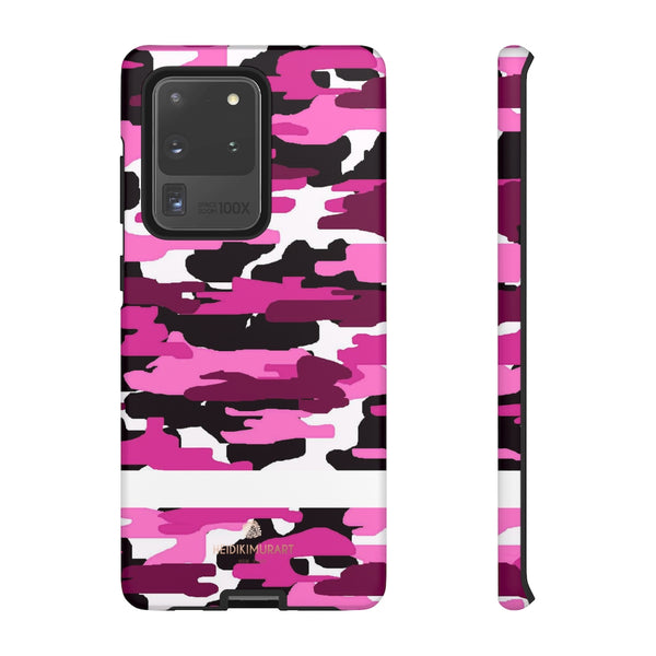Pink Camouflage Print Phone Case, Tough Designer Phone Case -Made in USA-Phone Case-Printify-Samsung Galaxy S20 Ultra-Matte-Heidi Kimura Art LLC