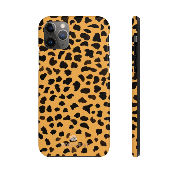 Brown Leopard Print Phone Case, Animal Print Case Mate Tough Phone Cases-Made in USA - Heidikimurart Limited 