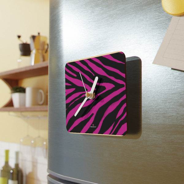 Pink Zebra Fun Wall Clocks