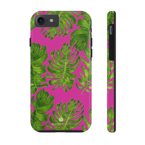 Green Tropical Leaf iPhone Case, Case Mate Tough Samsung Galaxy Phone Cases-Phone Case-Printify-iPhone 7, iPhone 8 Tough-Heidi Kimura Art LLC
