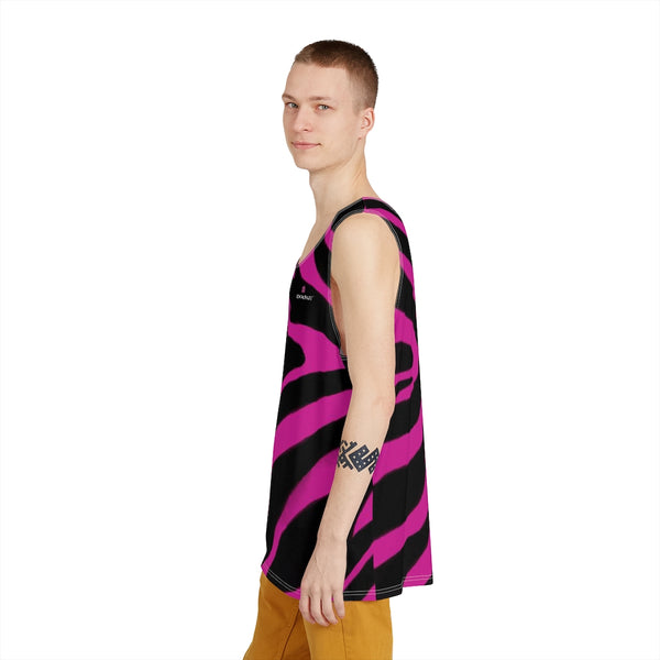 Pink Zebra Print Men's Tank