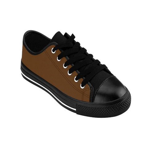 Earth Brown Color Women's Sneakers, Lightweight Low Tops Tennis Running Casual Shoes For Women