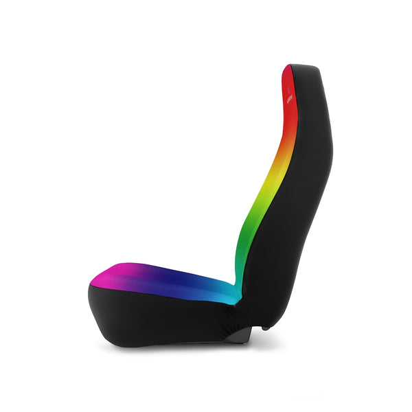 Colorful Rainbow Car Seat Covers, Rainbow Gay Pride 2-Pcs Set (48.03" × 18.50") Polyester Car Seat Covers, Best Car Accessories Essential Premium Quality Best Soft Luxury Car Seat&nbsp;- 2 Pack For Your Car Seat Protection, Car Seat Protectors, Designer Car Seat Accessories, Pair of 2 Front Seat Covers, Custom Seat Covers, Luxury Car Seat Covers, Best Car Seat Covers