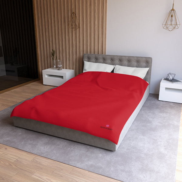 Wine Red Color Duvet Cover,  Solid Color Best Microfiber Duvet Cover