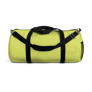Light Yellow Solid Color All Day Small Or Large Size Duffel Bag, Made in USA-Duffel Bag-Small-Heidi Kimura Art LLC