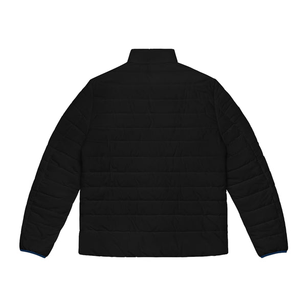 Black Solid Color Men's Jacket, Best Men's Puffer Jacket