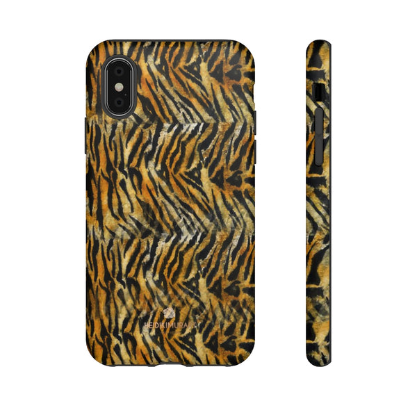Tiger Striped Print Tough Cases, Designer Phone Case-Made in USA-Phone Case-Printify-iPhone X-Matte-Heidi Kimura Art LLC