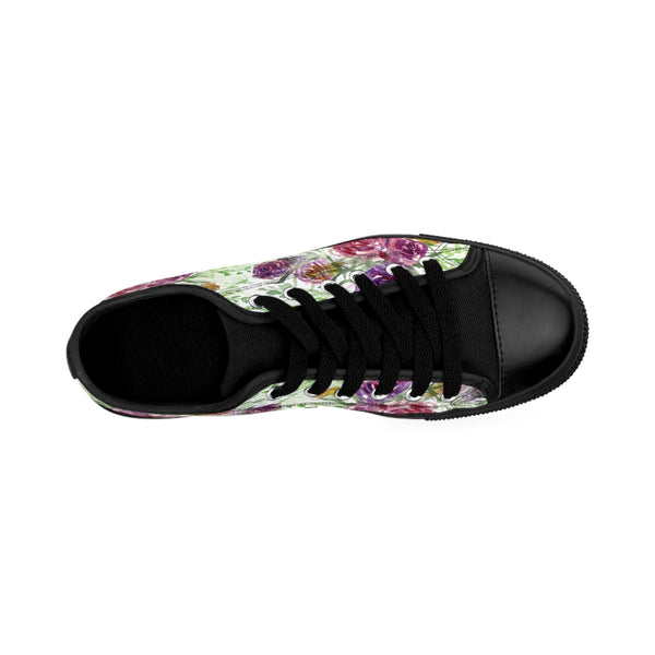 Flower Rose Printed Women's Sneakers