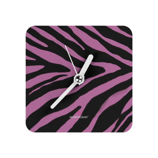 Pink Zebra Print Fun Wall Clocks