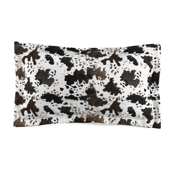 Cow Print Lightweight Woven Microfiber Pillow Sham, Standard/King Size, Made in USA (Sizes: King/Standard)-Pillow Sham-King-Heidi Kimura Art LLC Cow Print Pillow Sham, Cow Print Lightweight Woven Microfiber Pillow Sham With Envelope Closure, Standard/King Size, Made in USA (Sizes: King/Standard)