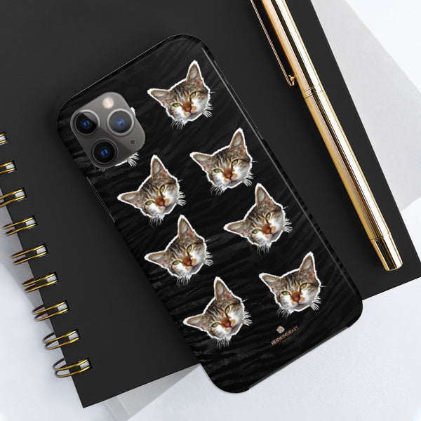 Cute Cat Phone Case, Animal Print Case Mate Tough Phone Cases-Made in USA - Heidikimurart Limited 
