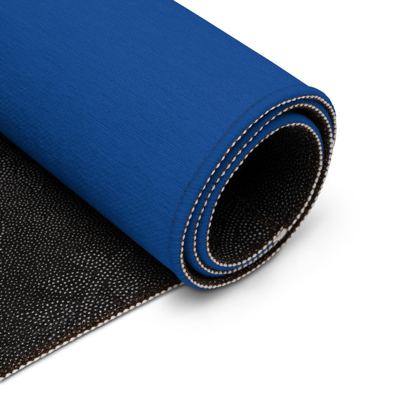 Dark Blue Color Dornier Rug, Solid Blue Color Modern Basics Essential Premium Best Designer Durable Woven Skid-Resistant Premium Polyester Indoor Carpet Area Rug - Printed in USA (Size: 20"x32"(1'-8"x2'-8"), 35"×63"(2'-11"x5'-3"), 63"×84"(5'-3"x7'-0"))