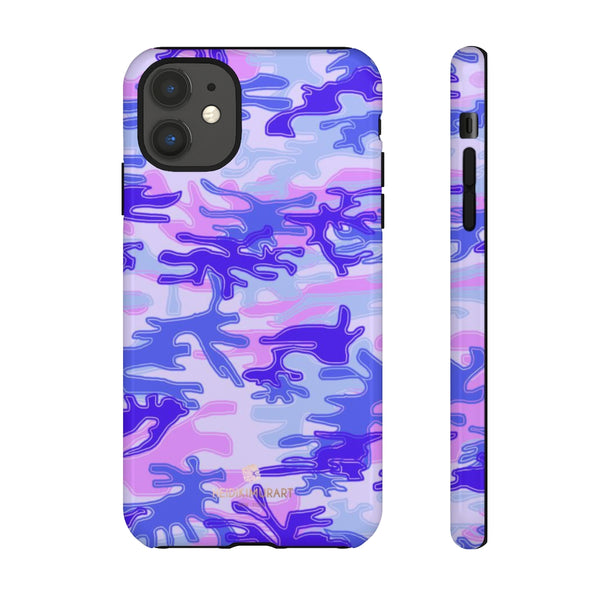 Pastel Purple Camouflage Phone Case, Army Military Print Tough Designer Phone Case -Made in USA-Phone Case-Printify-iPhone 11-Glossy-Heidi Kimura Art LLC